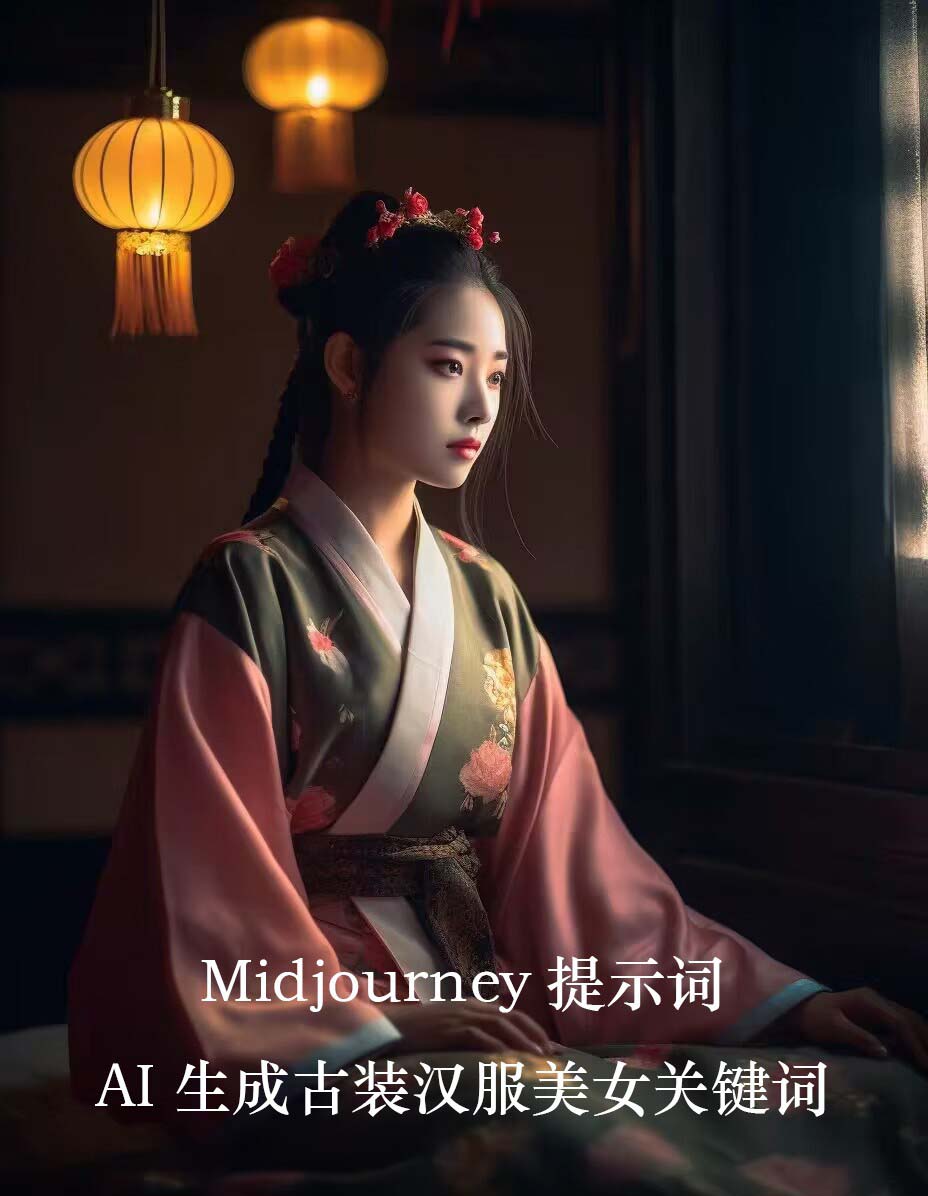 Midjourney关键词-AI生成中国风古装汉服美女人像提示关键词