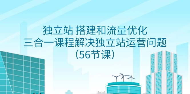 独立站 搭建和流量优化，三合一课程解决独立站运营问题（56节课）