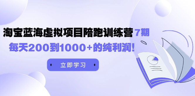 黄岛主《淘宝蓝海虚拟项目陪跑训练营7期》