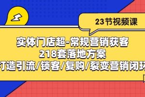 实体门店超-常规营销获客：218套落地方案/打造引流/锁客/复购/裂变营销