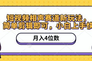 短视频相声赛道新玩法，简单剪辑即可，月入四位数（附软件+素材）