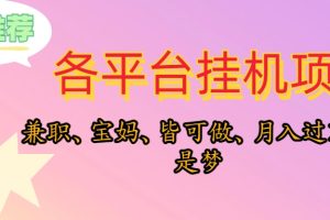 靠挂机，在家躺平轻松月入过万，适合宝爸宝妈学生党，也欢迎工作室对接