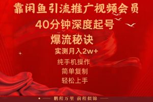 闲鱼暴力引流推广视频会员，能做到日入2W+，操作简单