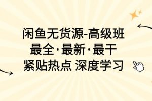 闲鱼无货源-高级班，最全·最新·最干，紧贴热点 深度学习（17节课）