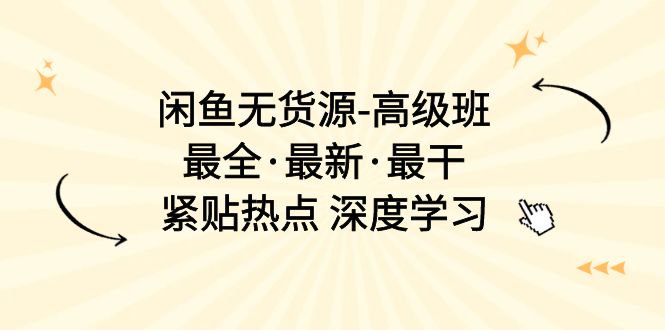 闲鱼无货源-高级班，最全·最新·最干，紧贴热点 深度学习（17节课）