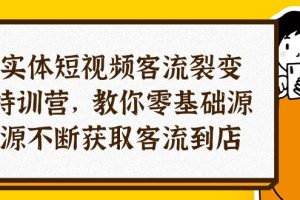 实体-短视频客流 裂变特训营，教你0基础源源不断获取客流到店（29节）