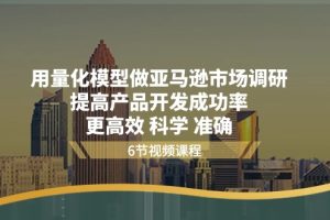 用量化 模型做亚马逊 市场调研，提高产品开发成功率  更高效 科学 准确