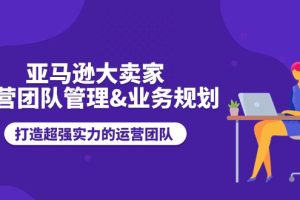 亚马逊大卖家-运营团队管理&业务规划，打造超强实力的运营团队