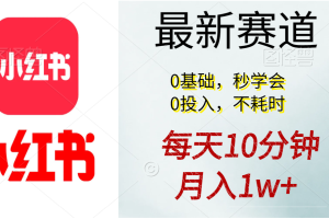 每天10分钟，月入1w+。看完就会的无脑项目