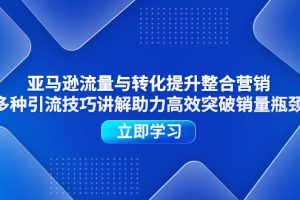 亚马逊流量与转化提升整合营销，多种引流技巧讲解助力高效突破销量瓶颈