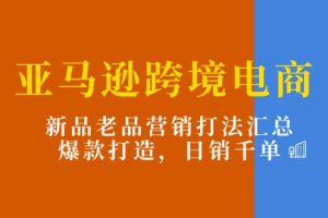 亚马逊跨境电商：新品老品营销打法汇总，爆款打造，日销千单