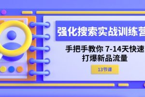 强化 搜索实战训练营，手把手教你 7-14天快速-打爆新品流量（13节课）