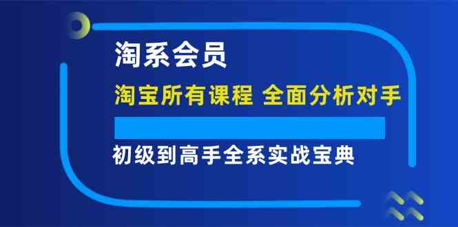 淘系会员初级到高手全系实战宝典【淘宝所有课程，全面分析对手】