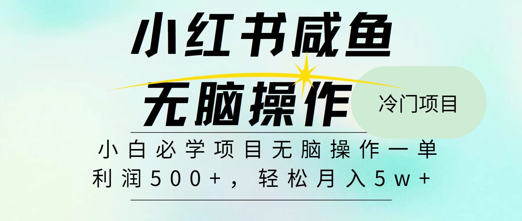 年前翻身，抓住年前风口给个肥年，月入5W+