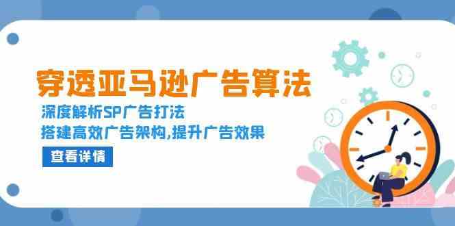 穿透亚马逊广告算法，深度解析SP广告打法，搭建高效广告架构,提升广告效果