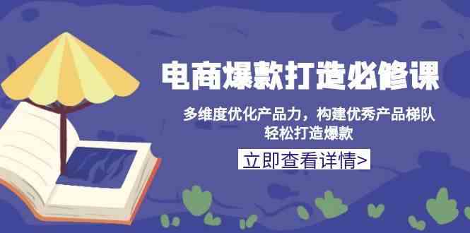 电商爆款打造必修课：多维度优化产品力，构建优秀产品梯队，轻松打造爆款