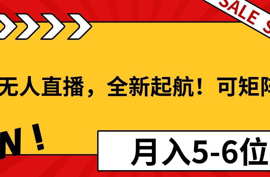 （13946期）淘宝无人直播，全新起航！可矩阵操作，月入5-6位数！