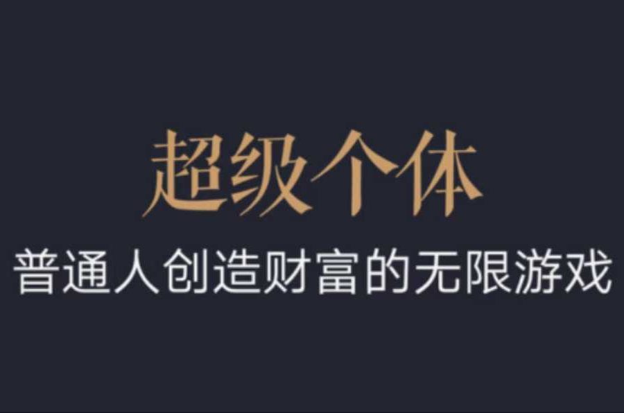 超级个体：2024-2025翻盘指南，普通人创造财富的无限游戏